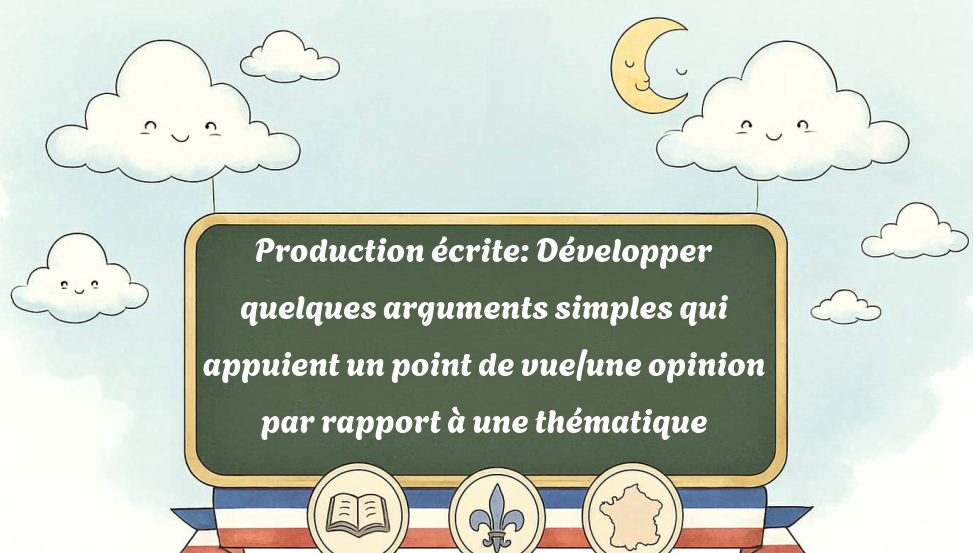 production-écrite:-développer-quelques-arguments-simples-qui-appuient-un-point-de-vue/une-opinion-par-rapport-à-une-thématique-spécifique-de-son-choix.